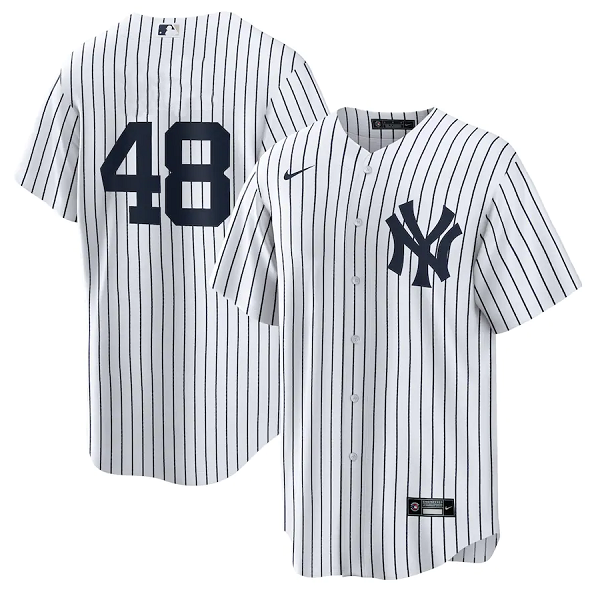 Youth New York Yankees #48 Anthony Rizzo White Cool Base Stitched Baseball Jersey